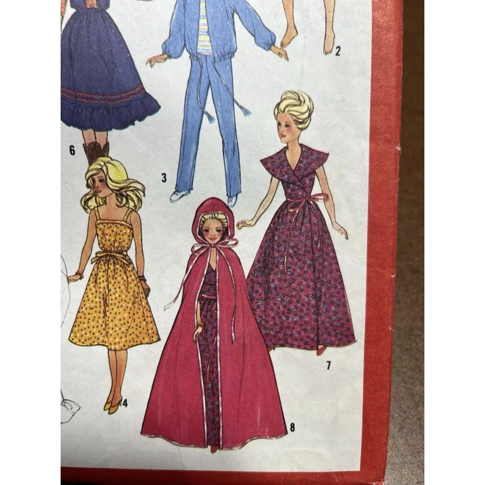 Simplicity 6363 Pattern Doll Clothes Size 11.5 And 12.5 Inch Dolls Like Barbie